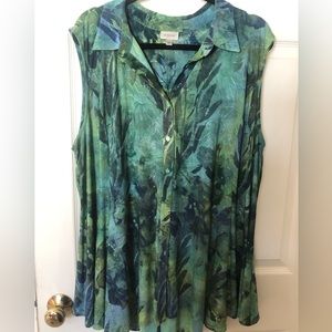 Avenue woman sleeveless swing blouse